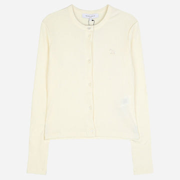 Maison Kitsune Women’s Ribbed Cardigan Pure Ecru 155007908