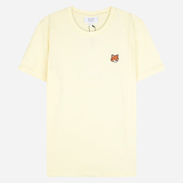 Maison Kitsune Fox Head Women's Short Sleeve T-Shirt Pastel Yellow 155115651