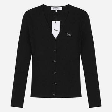 MAISON KITSUNE Baby-Fox-Pine-Ripp-Wollcardigan Schwarz PW00513KT1155 P199 149994223