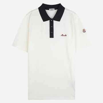 MONCLER 6S メンズ ロゴ ピケ ポロシャツ ホワイト 8A00003 89A16 034 153253490