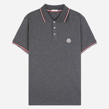 MONCLER 6S メンズ スリーストライプ PK シャツ ダークグレー 8A70300 84556 989 155027639