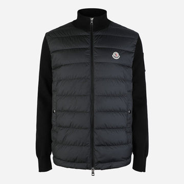 MONCLER 6S メンズ パディング ミックス ジップアップ カーディガン ブラック 9B00020 M1115 999 150549919