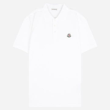 Moncler Men's Logo Patch Cotton Polo Shirt White stamp: 8A00014 84556 002 142138871