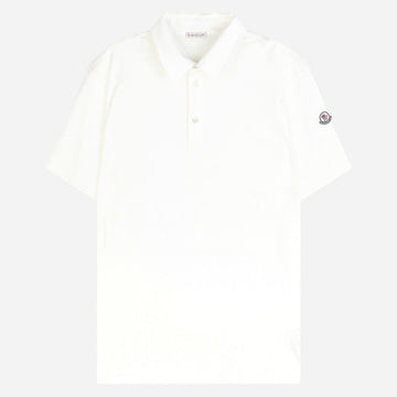 MONCLER 5S メンズ ロゴ パッチ ポロ シャツ ホワイト 8A00018 8390X 034 132770056