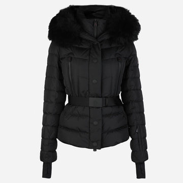 Moncler Women's Fur Hooded Padded Jacket Black 1A00066 5399E 999 149318074