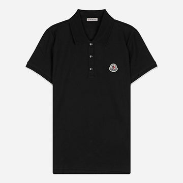 MONCLER コットンポロシャツブラック 142315046