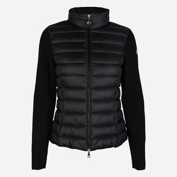 MONCLER 5F Damen Woll-Padding-Mix-Cardigan mit Reißverschluss Schwarz 9B00019 M1122 999 144685865