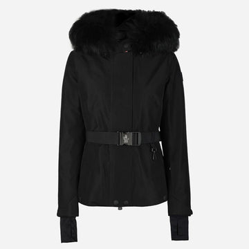 Moncler Women Fur Hooded Down Jacket Black 149514980