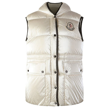 MONCLER ヘラ レディース フードパディングベスト ホワイト 1A00053 596T2 030 60634566