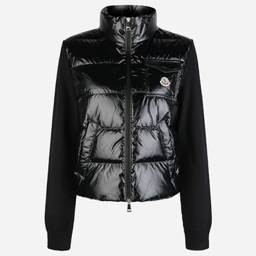 MONCLER 6S レディース パディング ミックス ジップアップ カーディガン ブラック 9B00023 M7774 999 153476784
