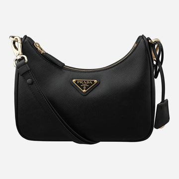 Prada 6S Saffiano Mini Shoulder Bag Black 1BC204 NZV F0632 150316255