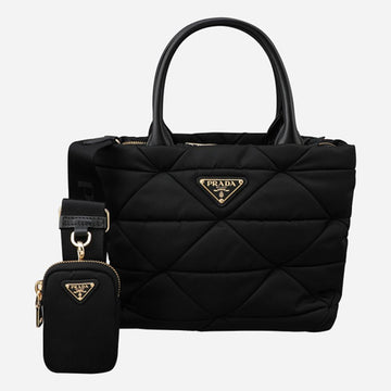 Prada 6S Small Lina Nylon Padding Tote Bag Black 1BG373 RDJN F0632 150316256