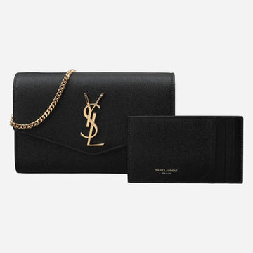 SAINT LAURENT Uptown Chain Schultertasche Schwarz 607788 1GF0J 1000 147698171