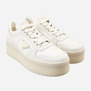 PRADA 6S ダウンタウン ボールド スニーカー アイボリー 1E792M ZJM F0304 153447804