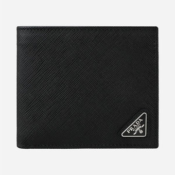 Prada 6S Men's Triangle Logo Wallet Black 2MO513 QHH F0002 150770152