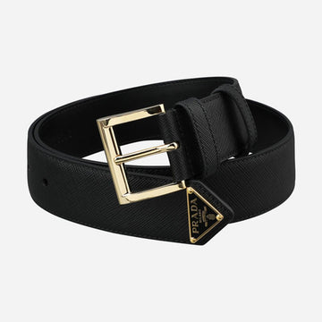 Prada Saffiano Leather Belt Black 155497347
