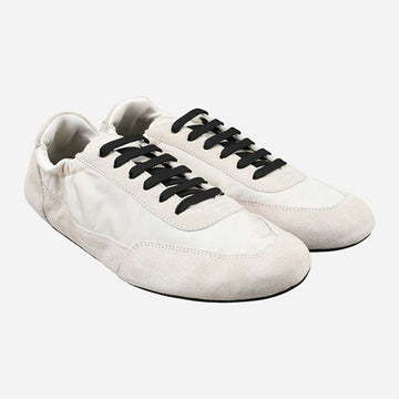 PRADA Collaps Sneaker aus Nylon und Wildleder in Elfenbein 1E959N D7C F0304 145843465