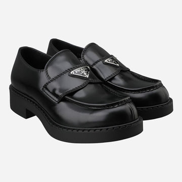 Prada Men's Brushed Leather Loafers Black 2DE127 055 F0002 145843459