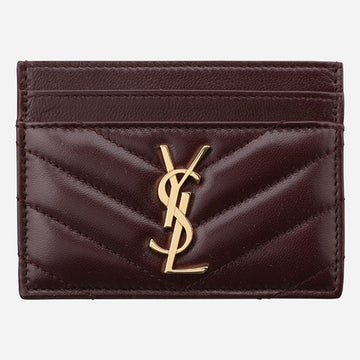 Saint Laurent Monogram Card Case Loose Cabernet 423291 AAA44 6195 149803135