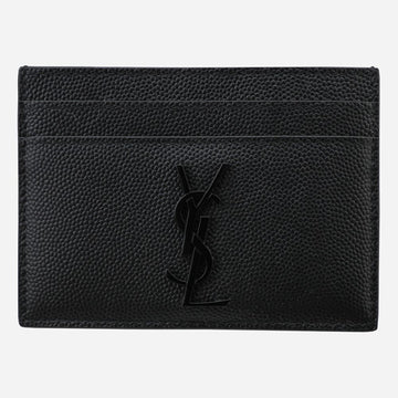 Saint Laurent Monogram Card Case All Black 485631 BTY0U 1000 145535506