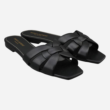 SAINT LAURENT ヌペア フラット サンダル ブラック 571952 BDA00 1000 147035732