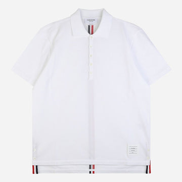 THOM BROWNE バックストライプポロシャツ ホワイト MJP042A 00050 100 152580139