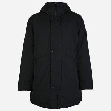 STONE ISLAND マイクロツイルフードパディングジャケット ブラック 7100008 S0026 V0029 147628807