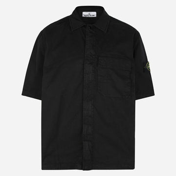 Stone Island Patch Pocket Short Sleeve Shirt Black 153750630