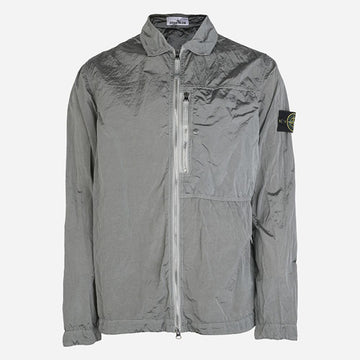 STONE ISLAND ナイロンメタルエコニールオーバーシャツジャケットパールグレー1200038S0019V0061 155008049