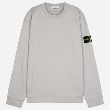 Stone Island Crew Neck Sweatshirt with Patch Pearl Grey 149097416