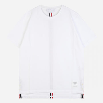 THOM BROWNE ストライプTシャツ ホワイト MJS056A 00050 100 121600678