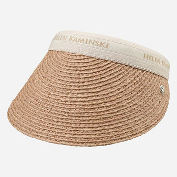 Helen Kaminski 5F Bianka Nougat Natural Logo Hat 150316359