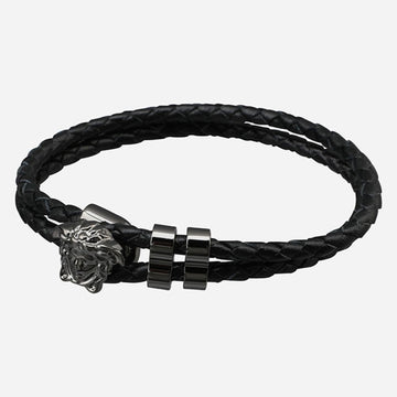 VERSACE 6S メデューサ ダブル ブレスレット ブラック DG05579 DMTN D41UB 152837755