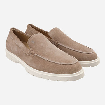 TODS 5F メンズ スエード スリッポン ローファー ベージュ XXM59K00040M8W C413 145726457