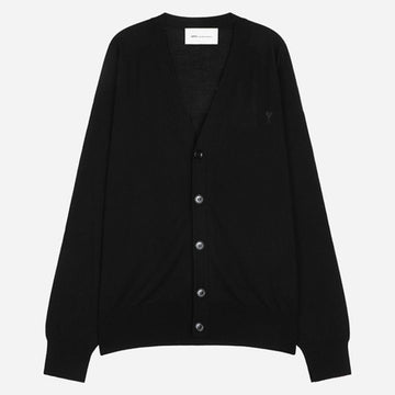 AMI 6S Herz-Logo Cardigan Schwarz HKC384 KN0039 0180 154745944