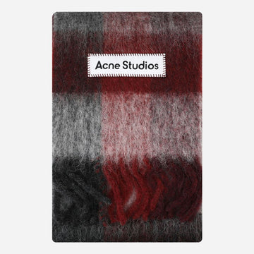 ACNE STUDIOS マルチ チェック マフラー レッド ブラック CA0084 BBI 149728637