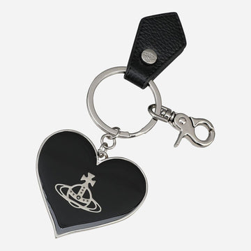 Vivienne Westwood 5F Mirror Heart Keyring Black 8203011WU OM0014 N403 149280336