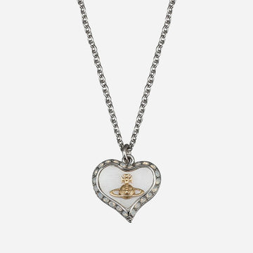 Vivienne Westwood Petra Heart Pendant Necklace Silver 154685185
