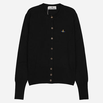 VIVIENNE WESTWOOD Kreuzkragen Cardigan Schwarz 1803002P Y001V N401 147585967