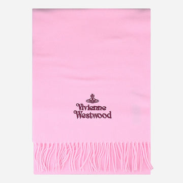 Vivienne Westwood Embroidered Logo Muffler Pink 149133481