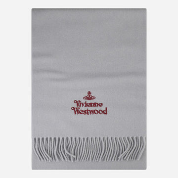 VIVIENNE WESTWOOD 5F 刺繍ロゴマフラー グレー 81030007 W00Q7 P403 149133496