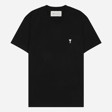 AMI 6S Herz Logo T-Shirt Kurzarm Schwarz HTS346 724 045 154236282