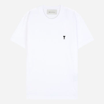 AMI Heart Logo Short Sleeve T-Shirt White HTS346 724 100 154236283