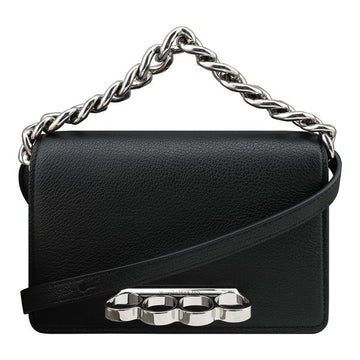 ALEXANDER MCQUEEN ポリング チェーン レザー ショルダーバッグ 708146 DYTUY 1000 49022759