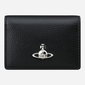 Vivienne Westwood Grain Flap Card Holder Black 153197083