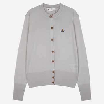 VIVIENNE WESTWOOD 女性用ロゴカーディガン ライトグレー 1803002P Y001A P403 152941131