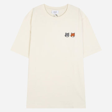 MAISON KITSUNE ダブルフォックスヘッド半袖Tシャツ 155090925