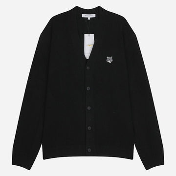 Maison Kitsune Gray Fox Head Cardigan Black PM00502KT1006 P199 154779509