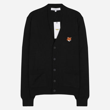 Maison Kitsune Fox Head Cardigan Black 149961993