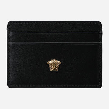 VERSACE レザー カードホルダー ブラック ゴールド 1A14675 1B00V 152837835